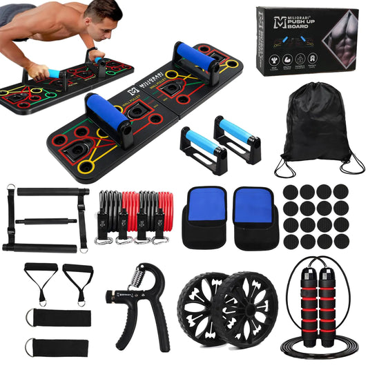 Total Home Gym by Miliorari - Inclusive Workout Set with Resistance Bands and Pilates Bar