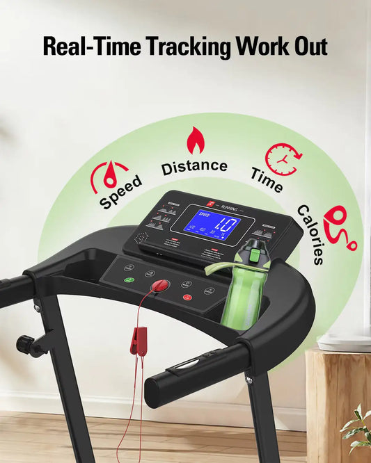 Compact Power Treadmill with Incline